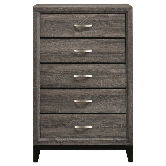 Watson Five-piece Twin Bedroom Set Grey Oak