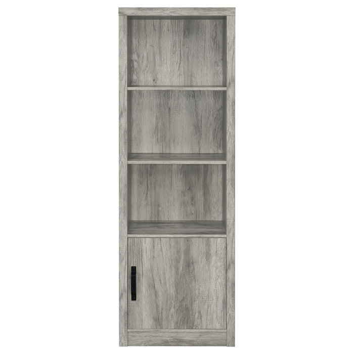 Burke 4-shelf Engineered Wood Media Tower Grey Driftwood