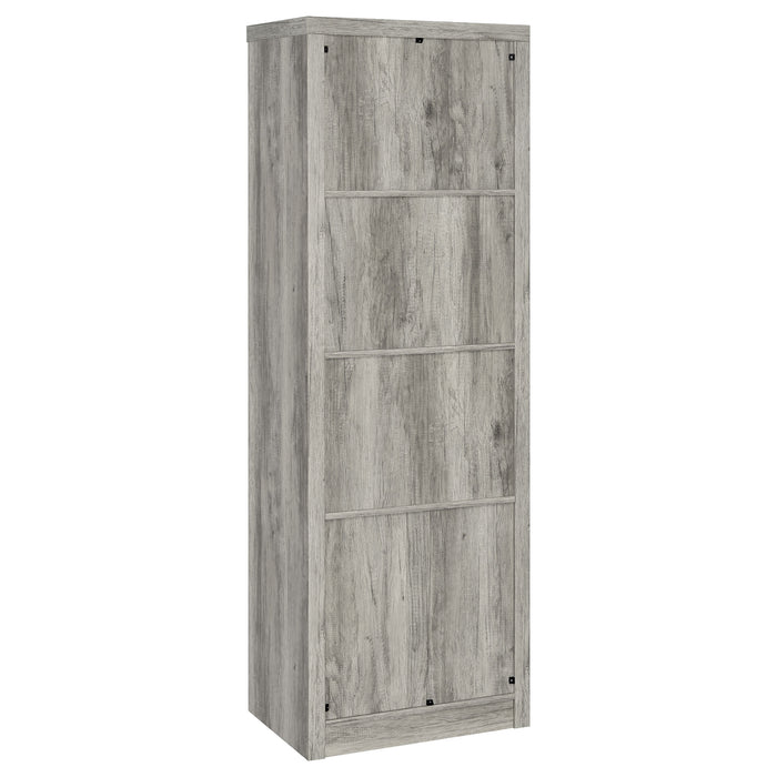 Burke 4-shelf Engineered Wood Media Tower Grey Driftwood