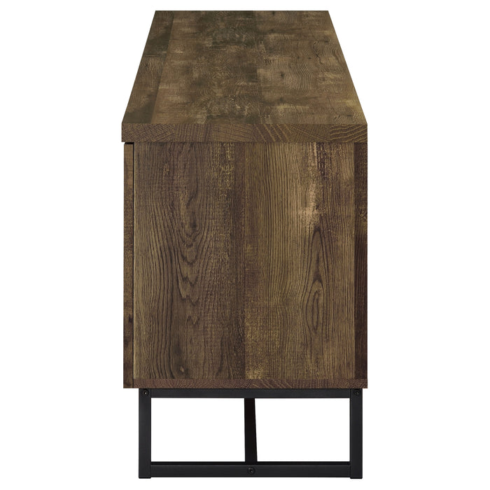 Myles 2-door Engineered Wood 60-inch TV Stand Rustic Oak