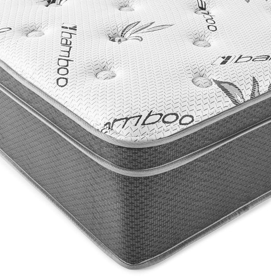 Sommet 13-inch California King Bamboo Euro Top Hybrid Mattress