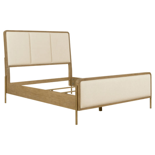 Arini 56-inch Eastern King Panel Bed Cream and Sand Wash