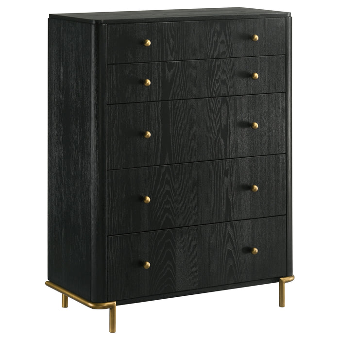 Arini 5-piece California King Bedroom Set Cream and Black