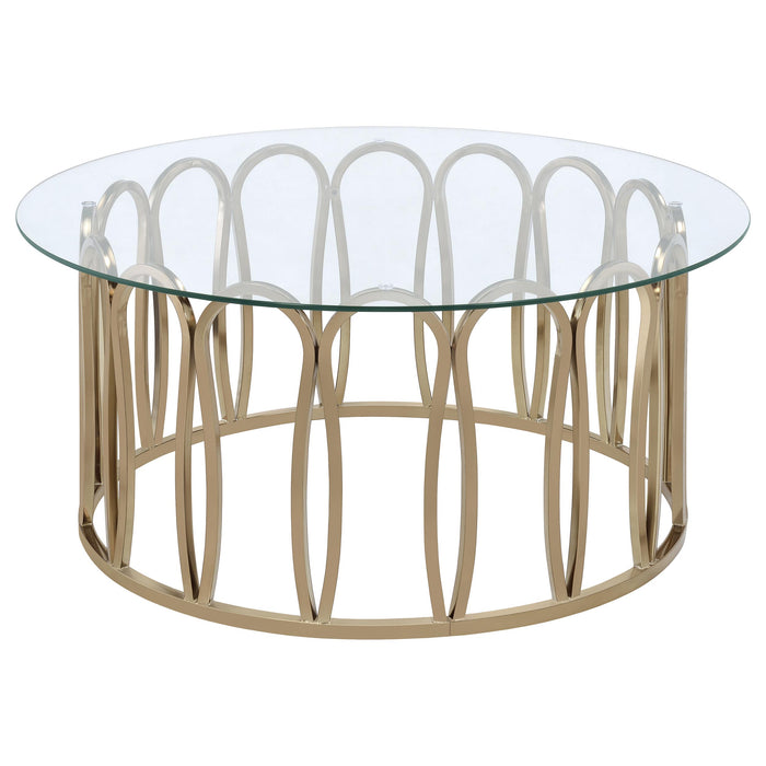 Monett 2-piece Coffee and End Table Set Chocolate Chrome