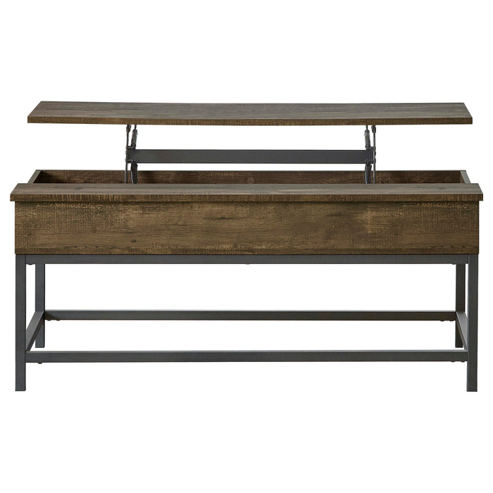 Byers 2-piece Lift Top Coffee and End Table Set Brown Oak