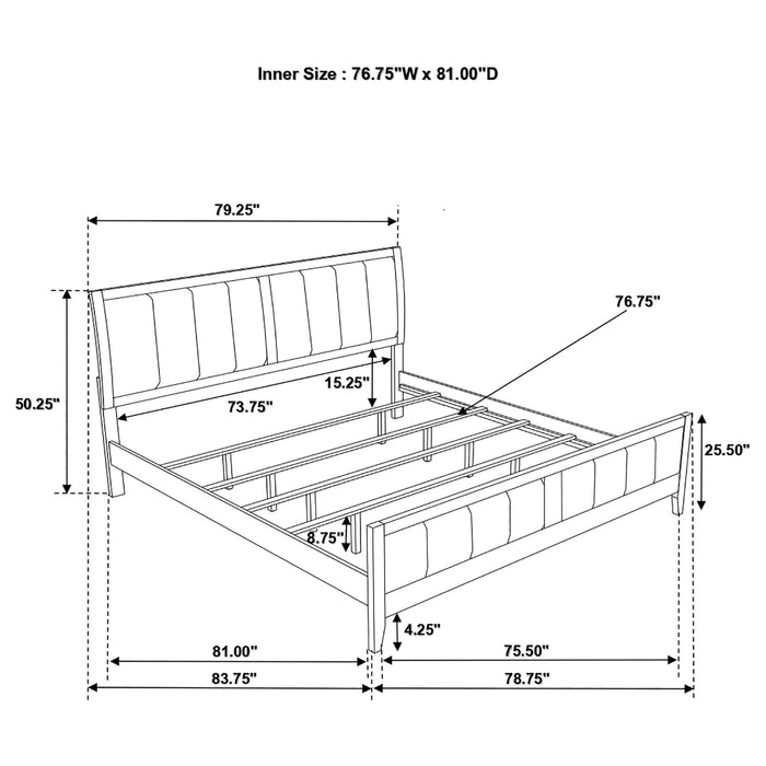 Carlton 4-piece Eastern King Bedroom Set Cappuccino
