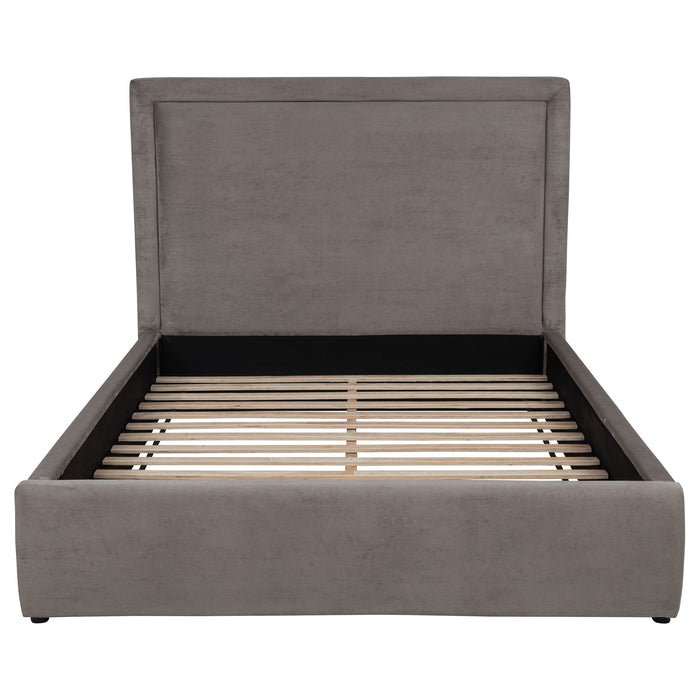 Lawson 54-inch Upholstered Queen Platform Bed Mushroom
