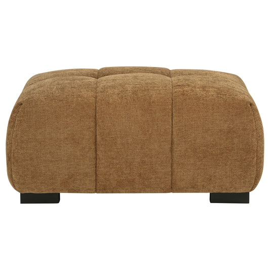 Octavia Upholstered Rectangular Ottoman Amber