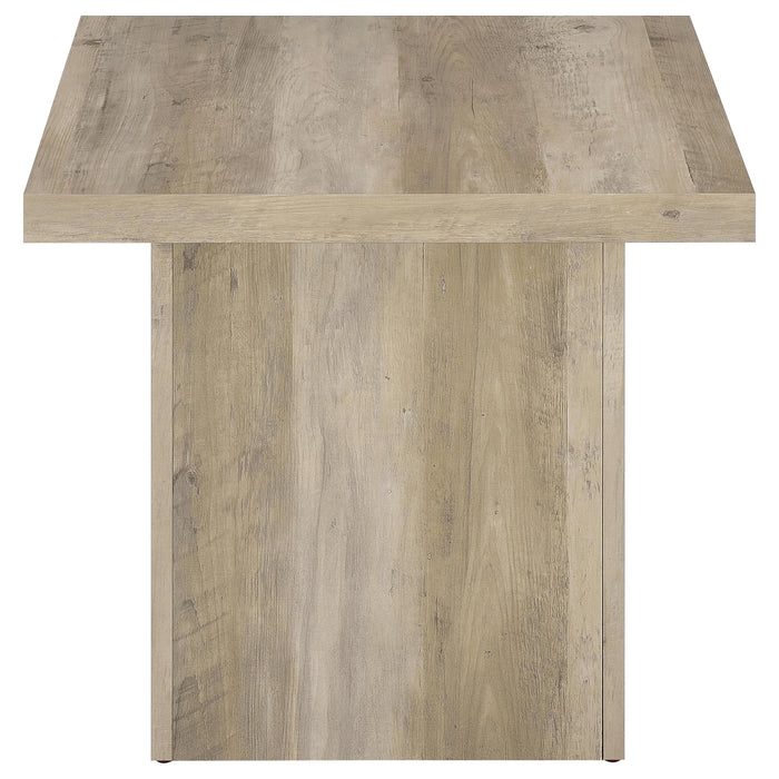 Devar 3-piece Square Coffee End Table Set Distressed Pine