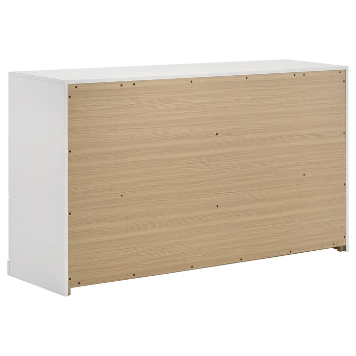 Ines 5-piece Queen Bedroom Set Navy and White High Gloss