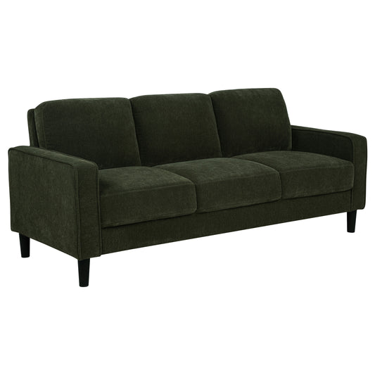 Ruth 3-piece Fabric Upholstered Track Arm Sofa Matcha Green