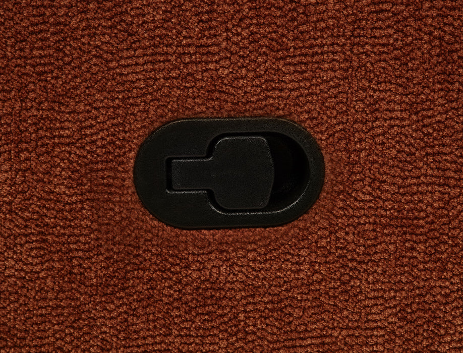Navarro Chenille Upholstered Reclining Loveseat Burnt Orange