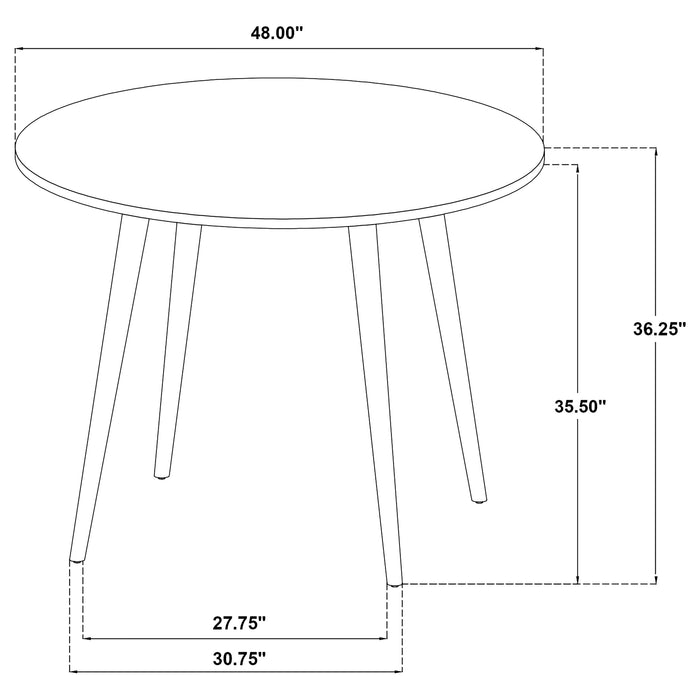 Andrews 5-piece Round Counter Dining Set Light Ash and Black