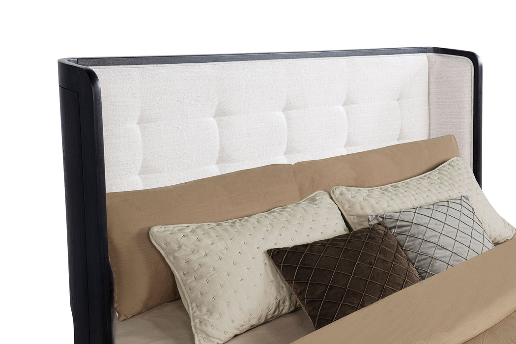 Leandro 4-piece Eastern King Bedroom Set Burnished Black