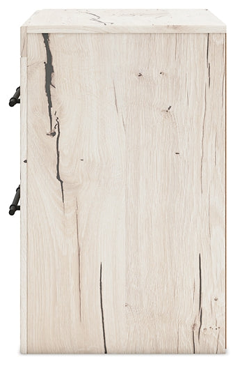 Lawroy King Panel Headboard with Mirrored Dresser, Chest and Nightstand