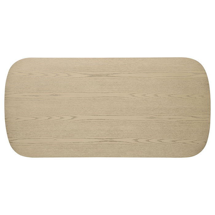 Kailani 3-piece Coastal Coffee and End Table Set Beige Oak