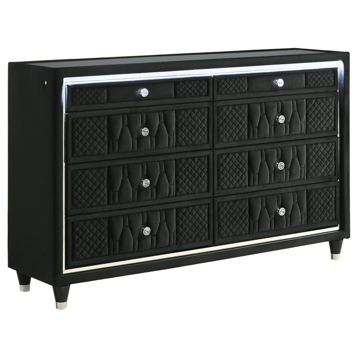Lorient 4-piece Eastern King Bedroom Set Black