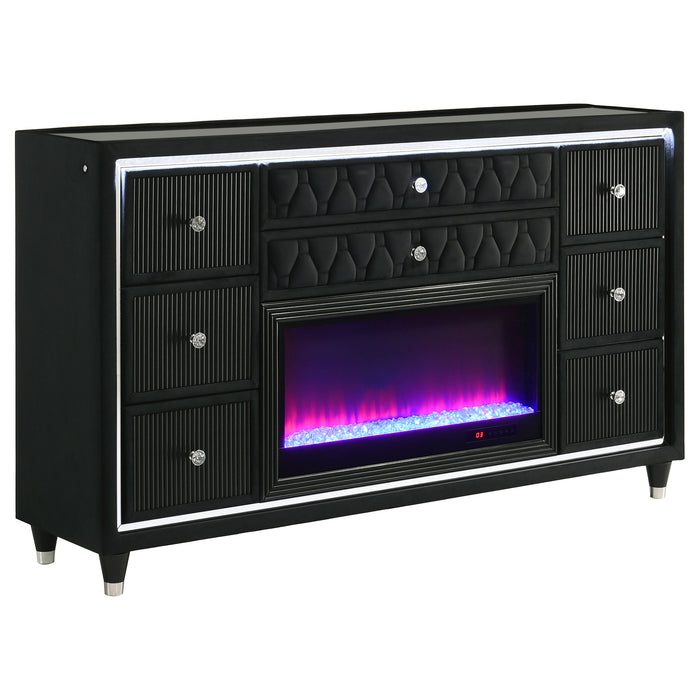 Lorient 4-piece Queen Bedroom Set Black