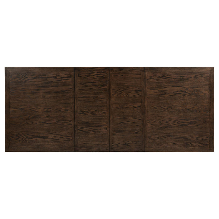 Ridgewell 7-piece Rectangular Trestle Dining Set Dark Oak