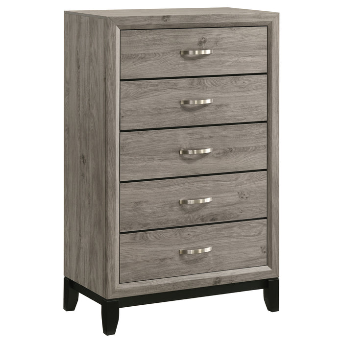 Valen Five-piece Eastern King Bedroom Set Light Taupe