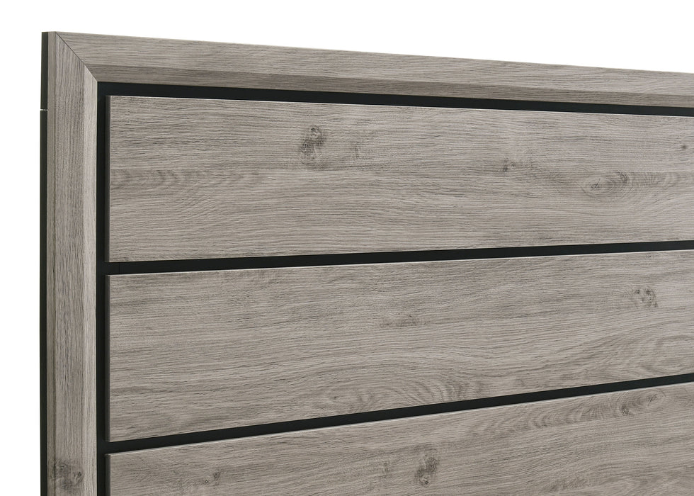 Valen Wood Twin Panel Bed Light Taupe
