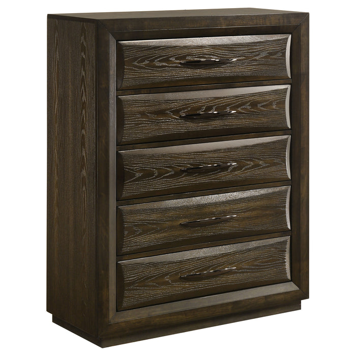 Atlas 5-piece California King Bedroom Set Dark Oak