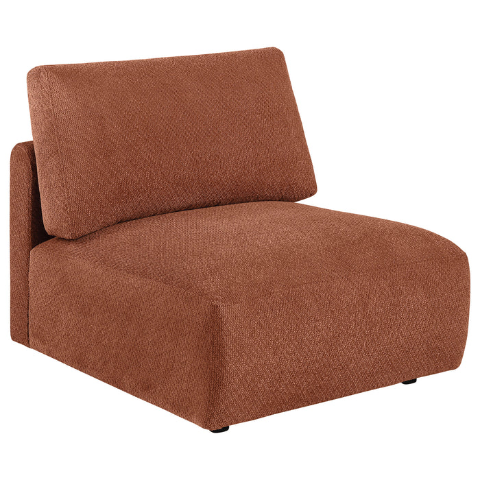 Elysia 6-piece Chenille Upholstered Modular Sectional Sofa Coral