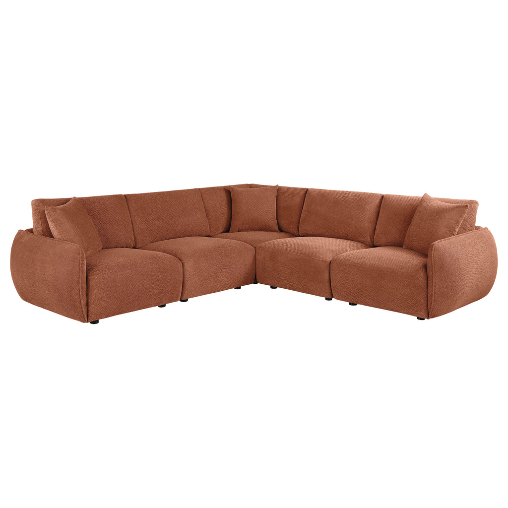 Elysia Chenille Upholstered Modular Lounge Sofa