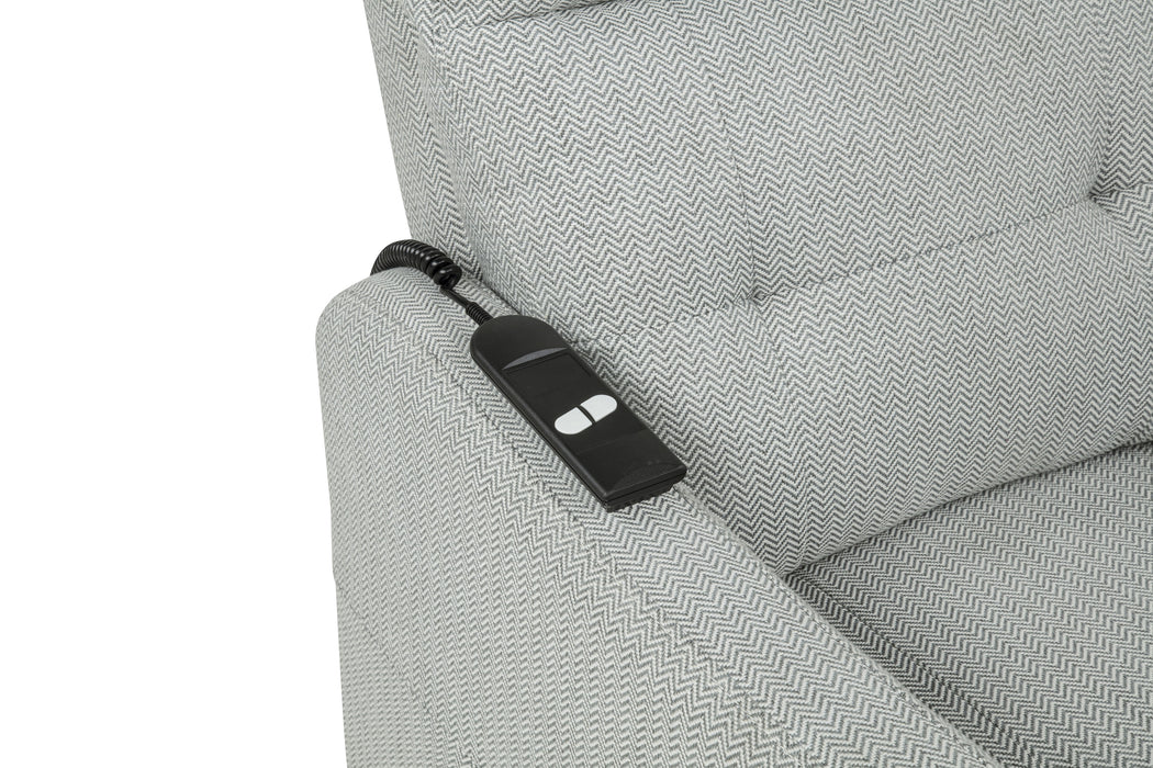 Dayes Upholstered Power Lift Recliner Chair Light Grey