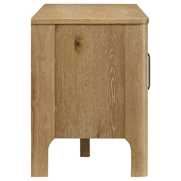 Rowe 65-inch 2-door Wood TV Stand Media Console Light Oak
