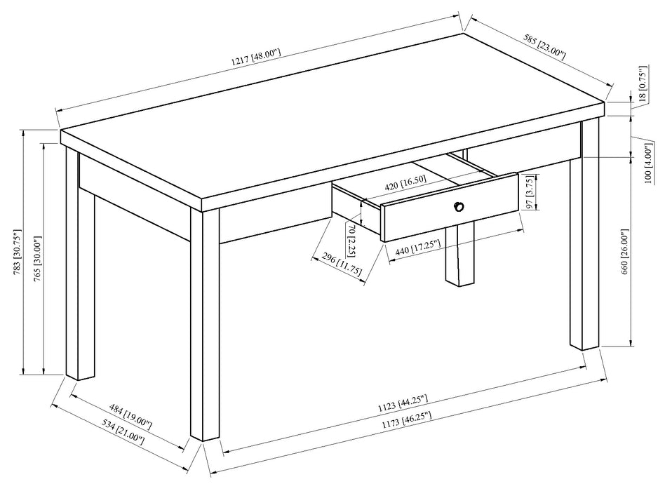 RYLEE FAUX MARBLE DESK