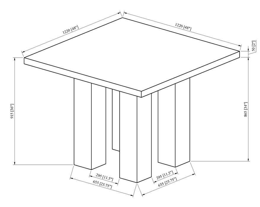 PARKSIDE COUNTER HEIGHT TABLE BASE