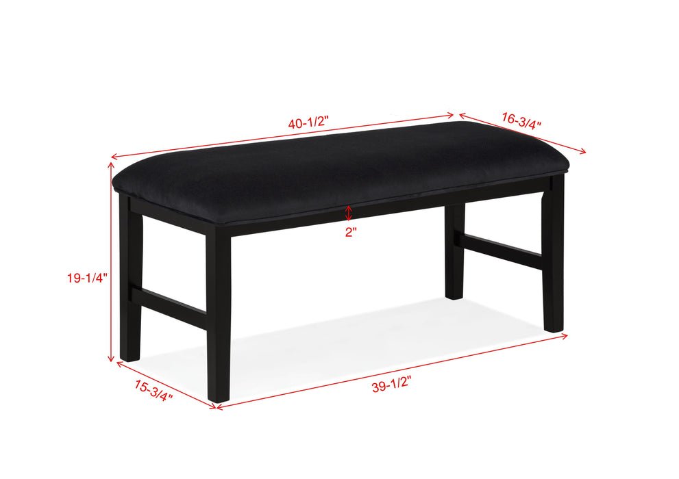SEBASTIAN BENCH BLACK