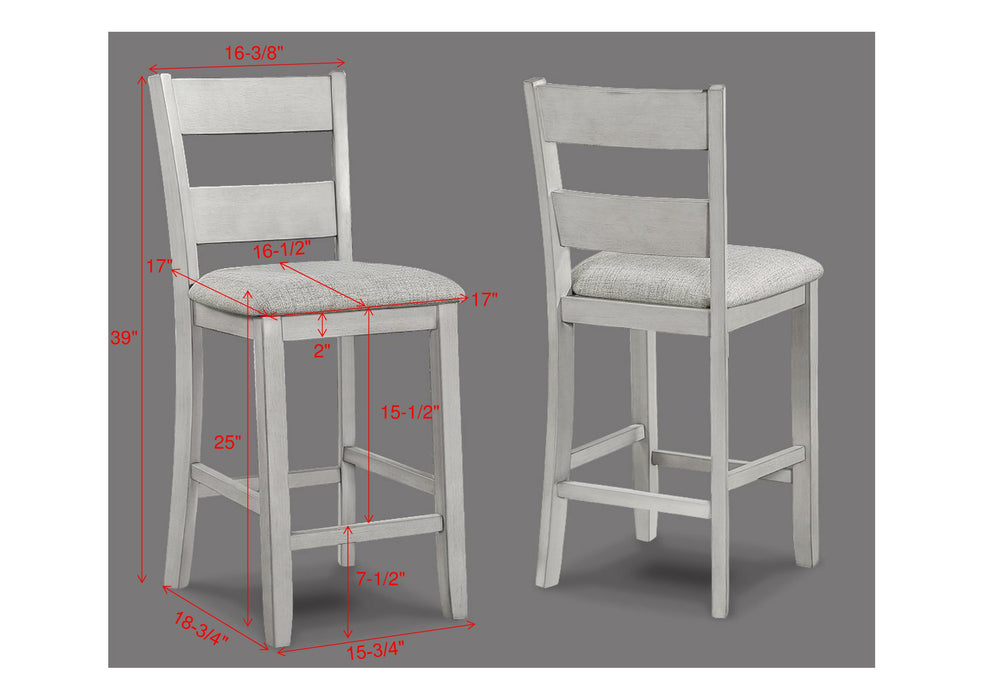 LESTER 5-PK COUNTER HEIGHT DINING SET DRIFT WOOD