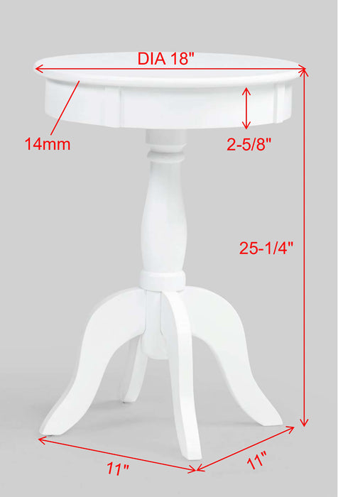 ROMY CHAIRSIDE TABLE WHITE