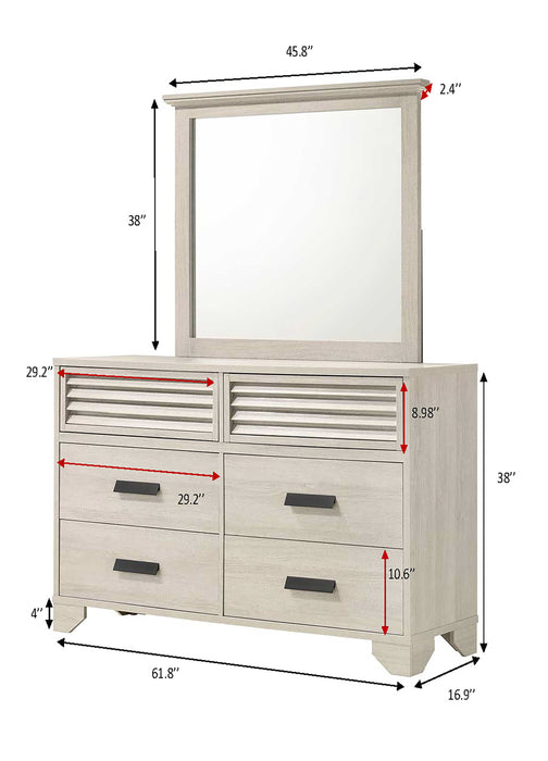 SARTER DRESSER MIRROR - WHITE