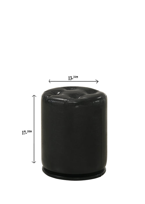 MORGAN ROUND SWIVEL STOOL BLACK