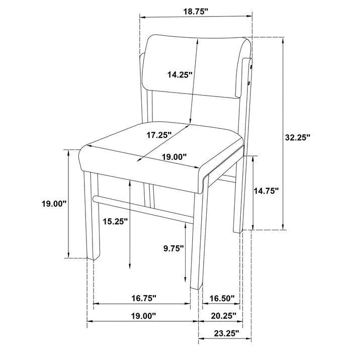 Strouse 5-piece Dining Set Cream and Black
