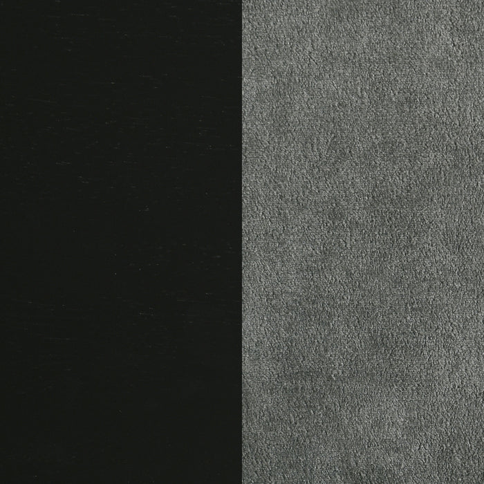 Redbridge Velvet Upholstered Counter Chair Grey and Black (Set of 2)
