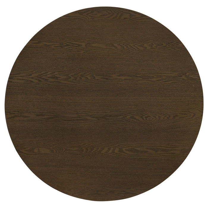 Hamlyn 3-piece Round Fluted Coffee and End Table Set Walnut
