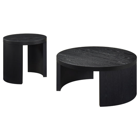 Sweeney 2-piece Coffee and End Occasional Table Set Black
