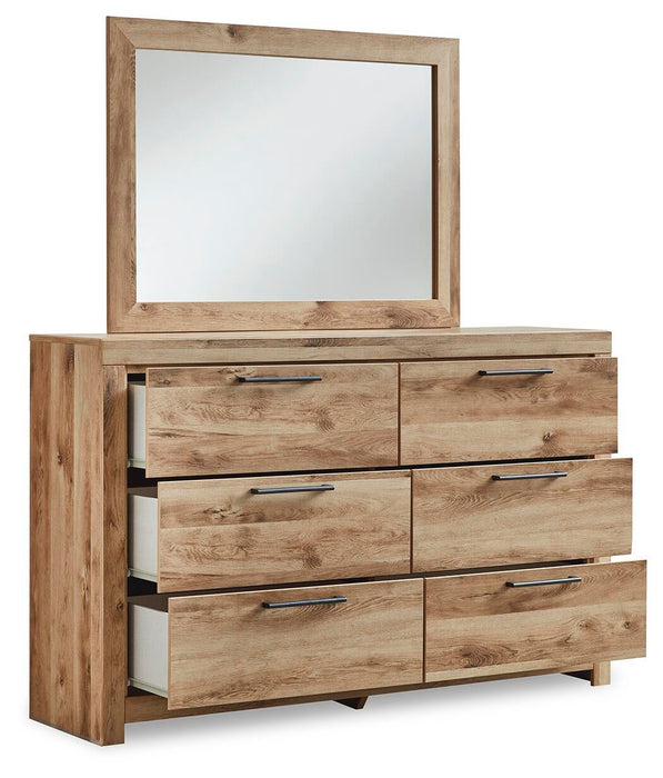 Hyanna Twin Panel Bed with 2 Side Storage, Dresser, Mirror, Chest and Nightstand