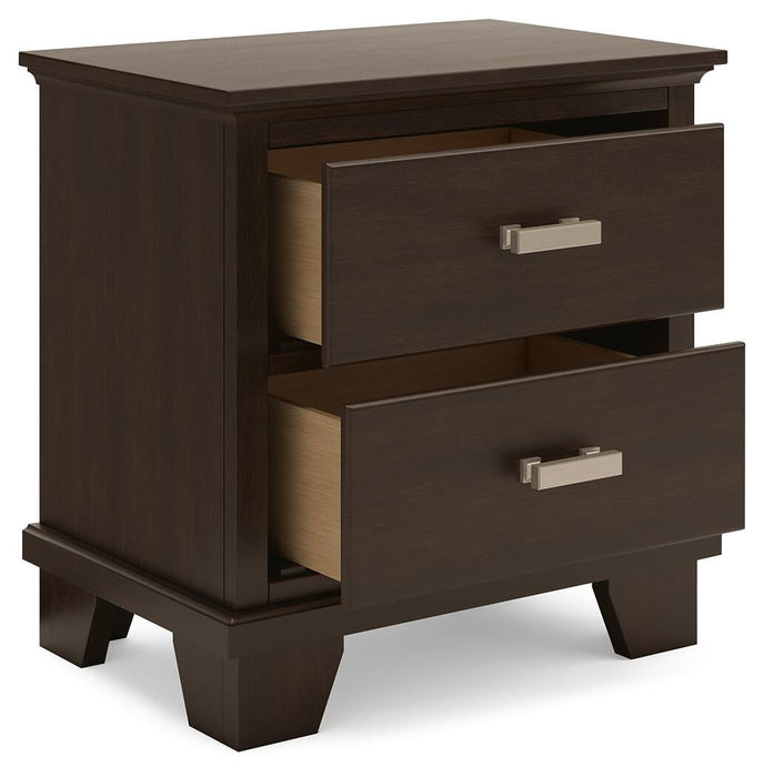Covetown Twin Panel Bed with Mirrored Dresser and Nightstand