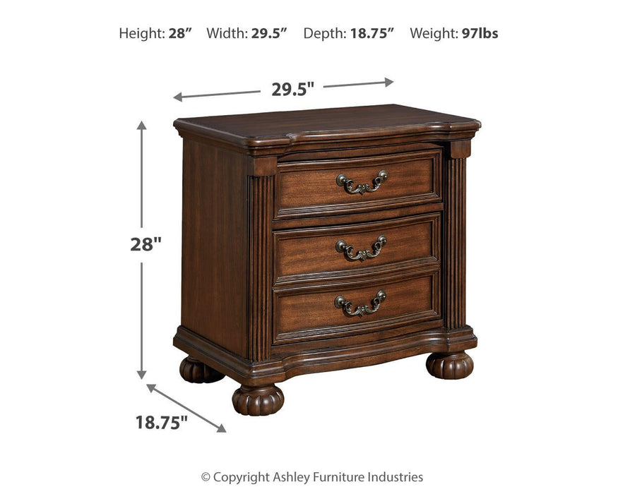 Lavinton King Poster Bed, Dresser, Mirror, Chest and Nightstand