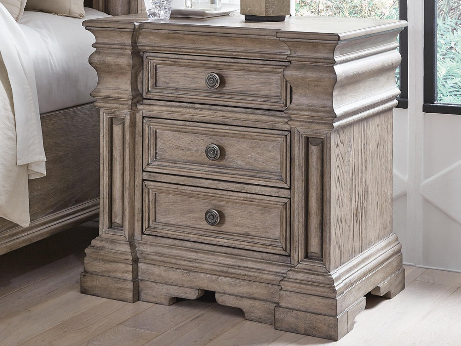 Blairhurst California King Panel Bed, Dresser, Mirror, Chest and Nightstand