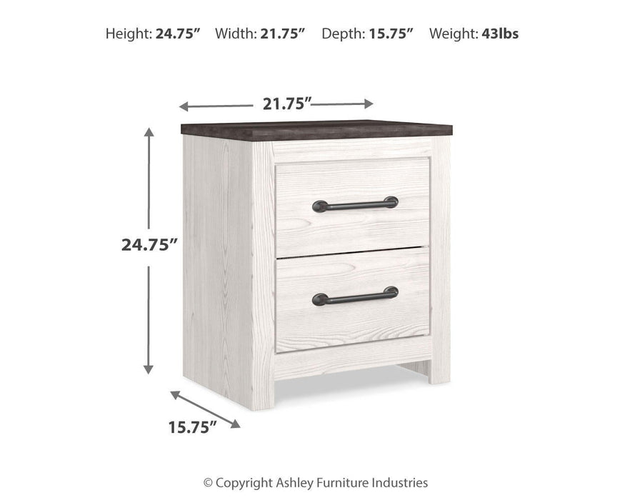 Gerridan King Panel Bed with Mirrored Dresser and Nightstand