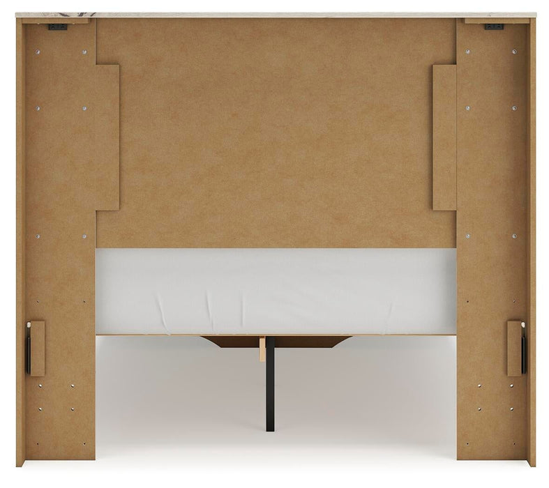 Lawroy Full Panel Storage Bed, Dresser, Mirror and Nightstand