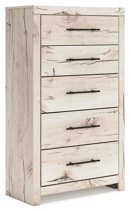 Lawroy Queen Panel Storage Bed, Dresser, Mirror, Chest and Nightstand