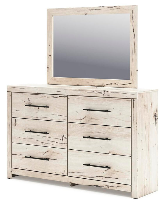 Lawroy King Panel Bed, Dresser, Mirror and Nightstand