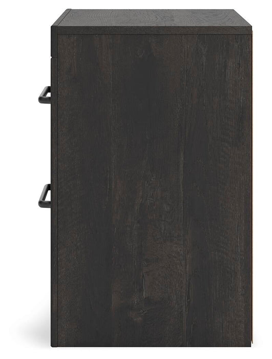 Delmorta Twin Panel Bed, Dresser, Mirror, Chest and Nightstand